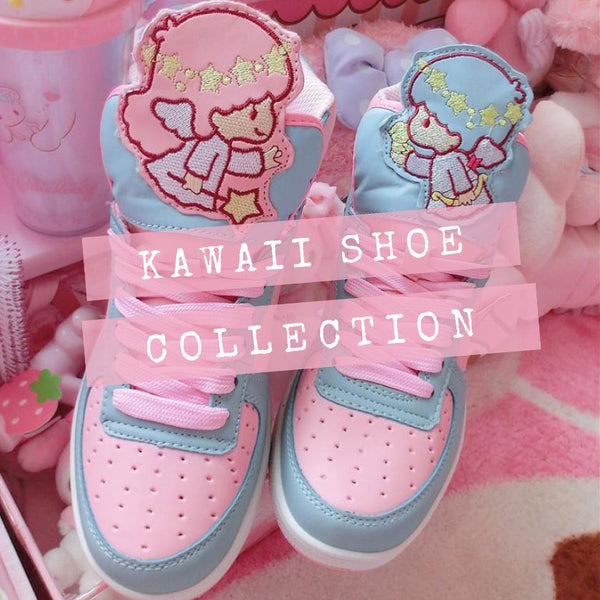 kawaii pink shoes