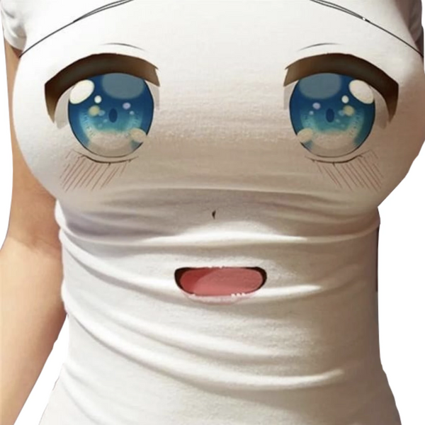 Onbelangrijk vroegrijp Vervolgen Cute Anime Face Expression T-Shirts Tee Tops Manga | Kawaii Babe