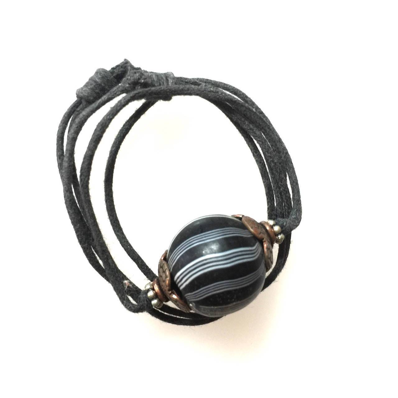 Antique Indonesian Black Bead | Necklace