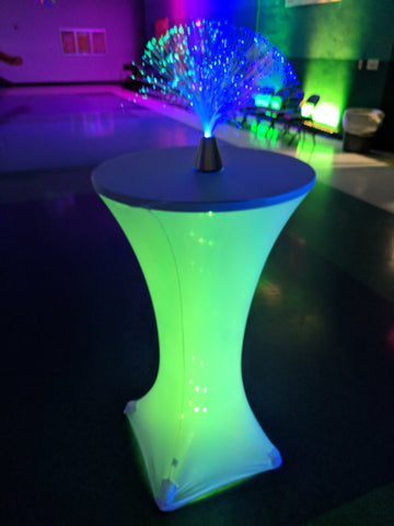 Glowing LED light up tables for Rent lakewood ranch florida