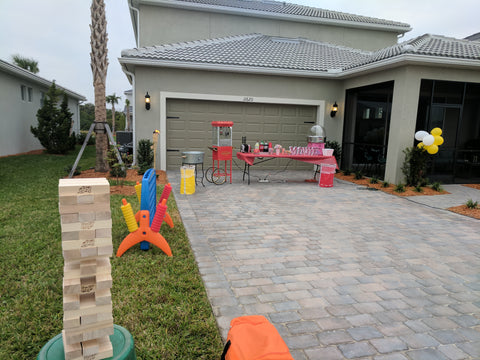 Jumbo Outdoor Games and Cotton Candy at Lakewood Ranch Birthday Party