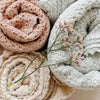 Organic Cotton Waffle Blanket - Seafoam