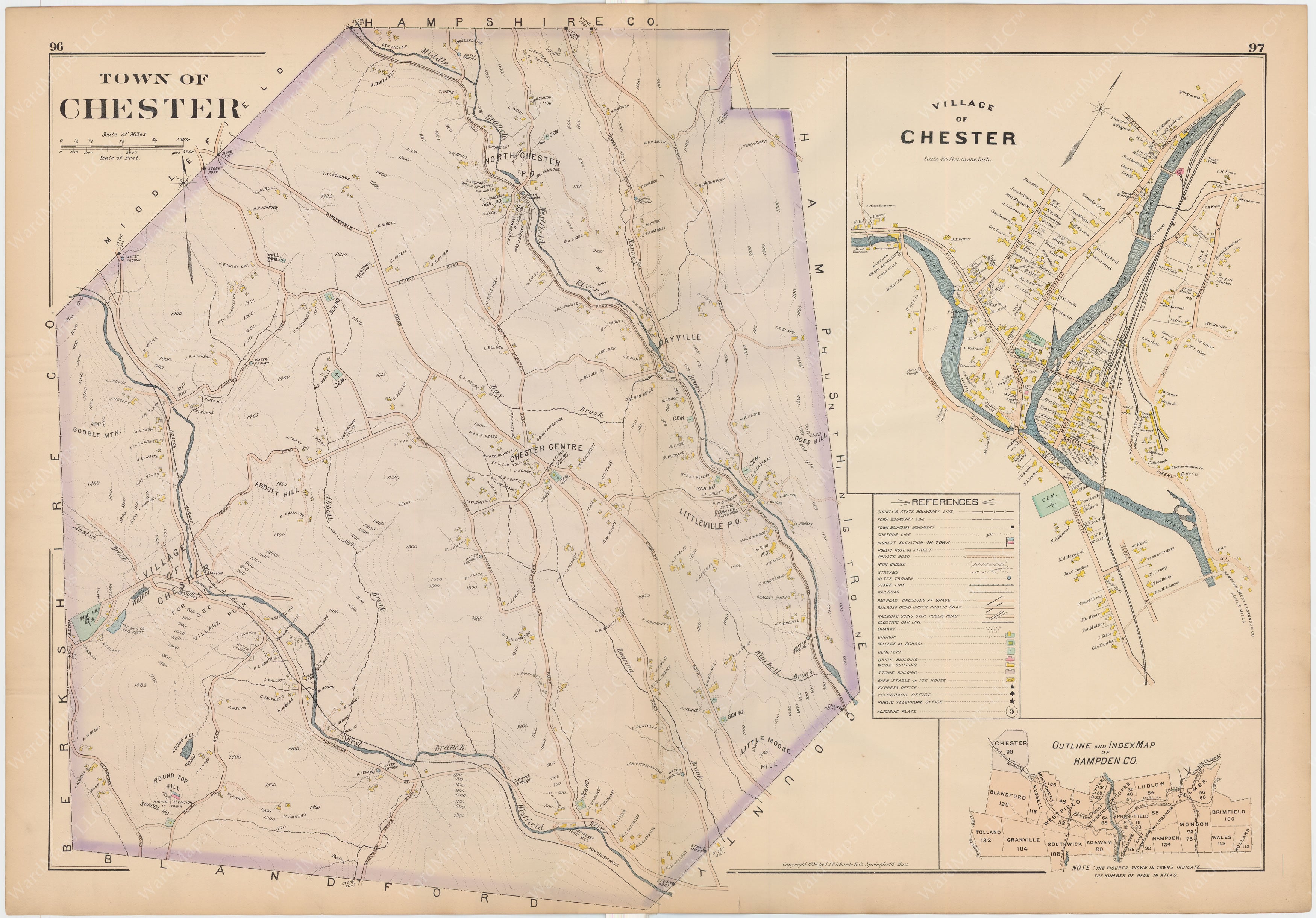 Chester, Massachusetts 1894 WardMaps LLC