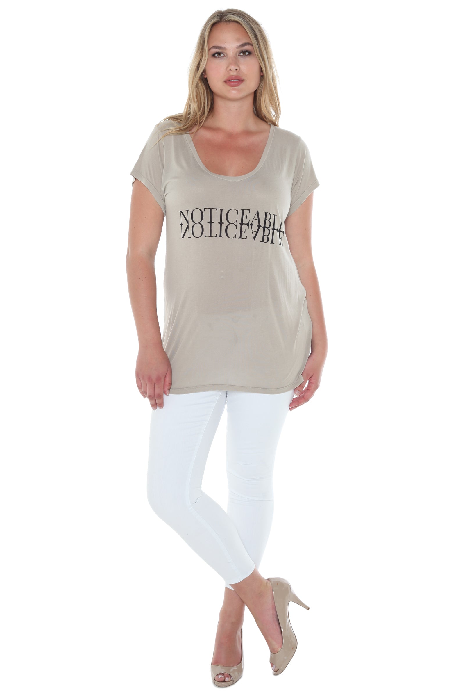 Scoop Neck Tee - NOTICEABLE