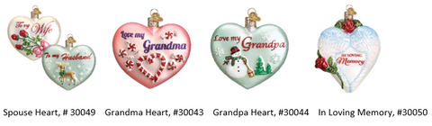 Various Hearts Ornaments