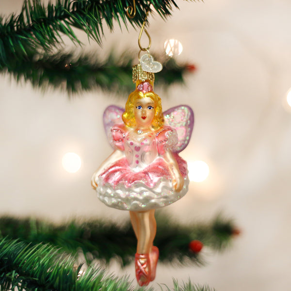 Ballerina Fairy Ornament Hanging on the Tree