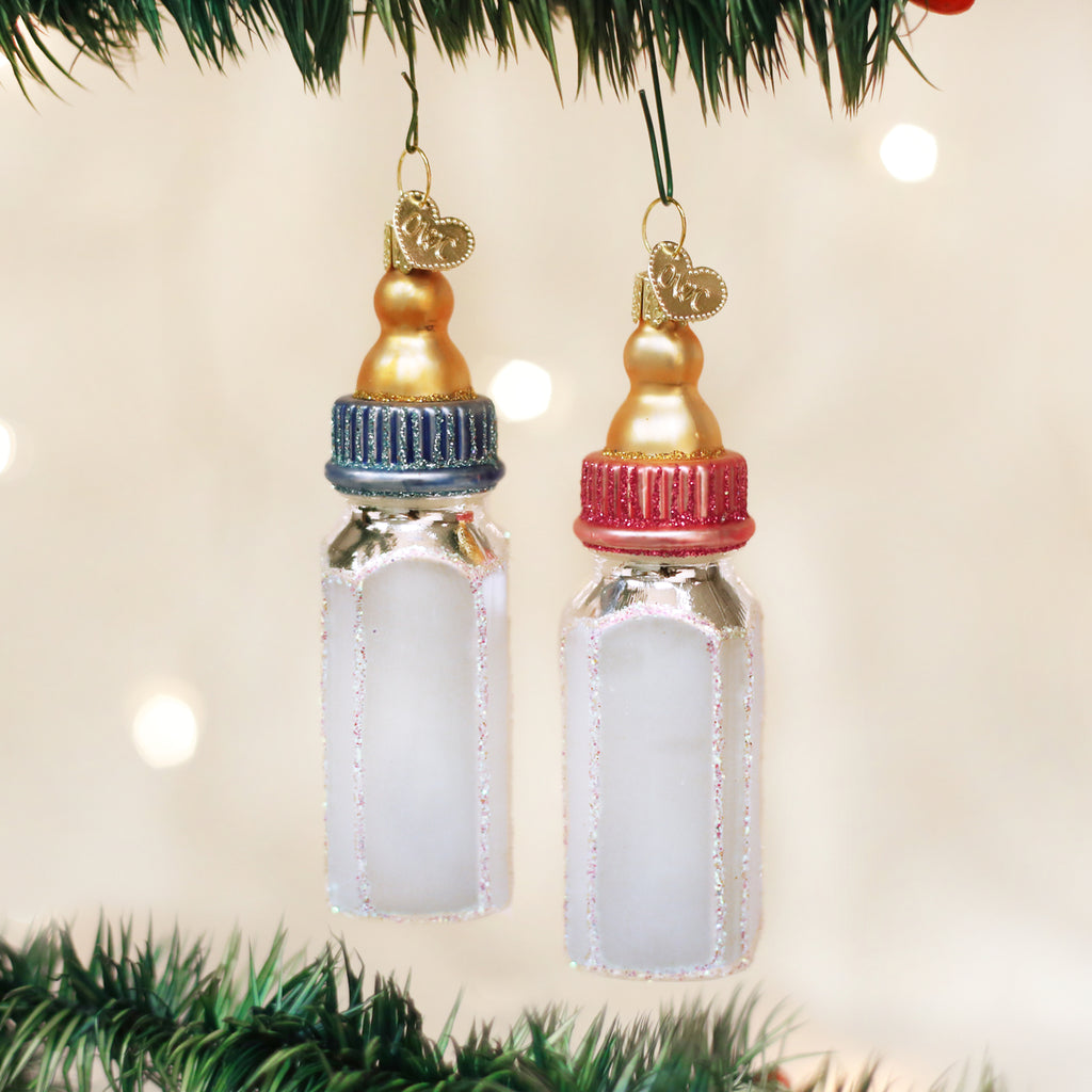 baby bottle christmas ornament