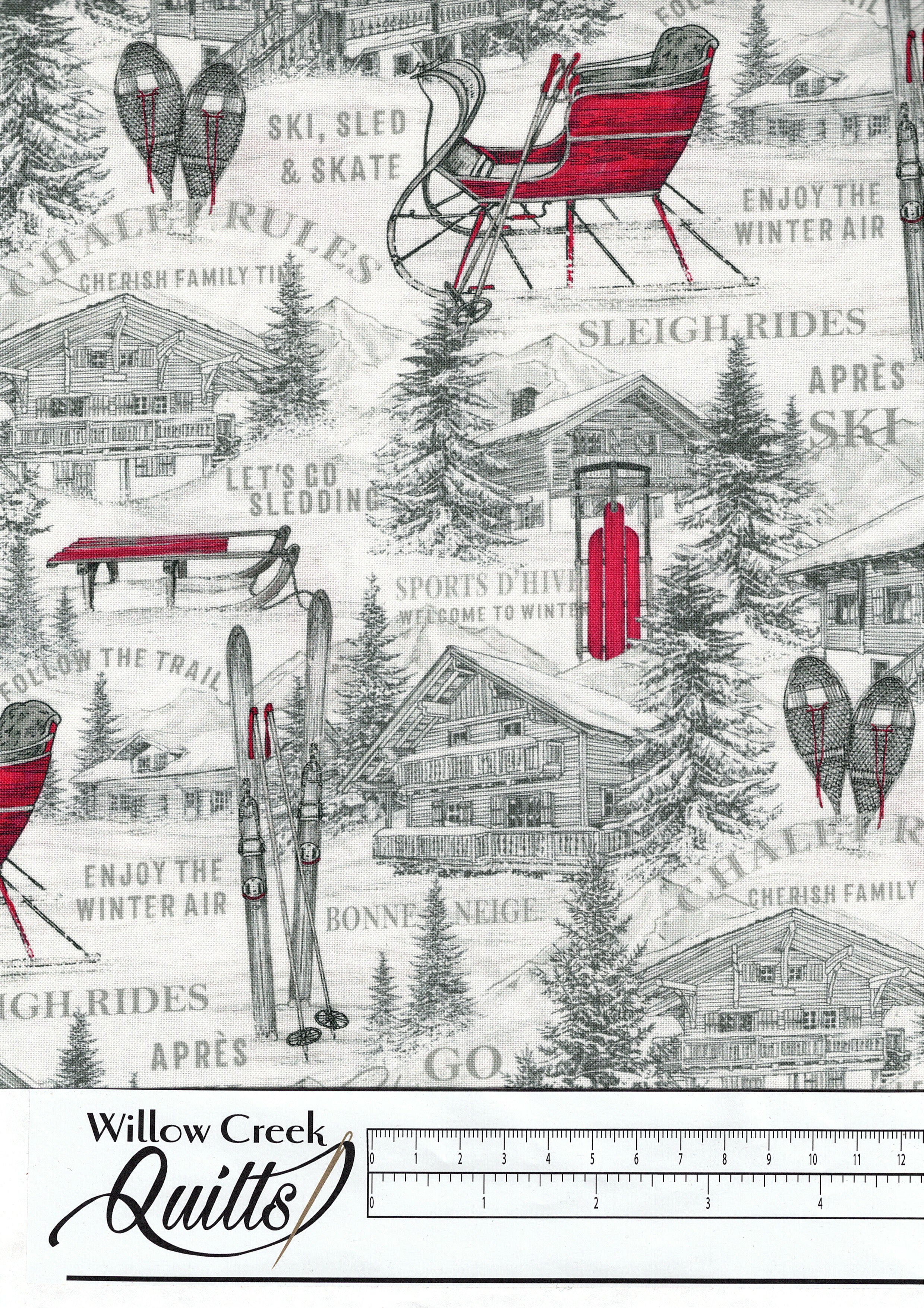 Alpine Winter - Alpine Toile - White - 24336-10
