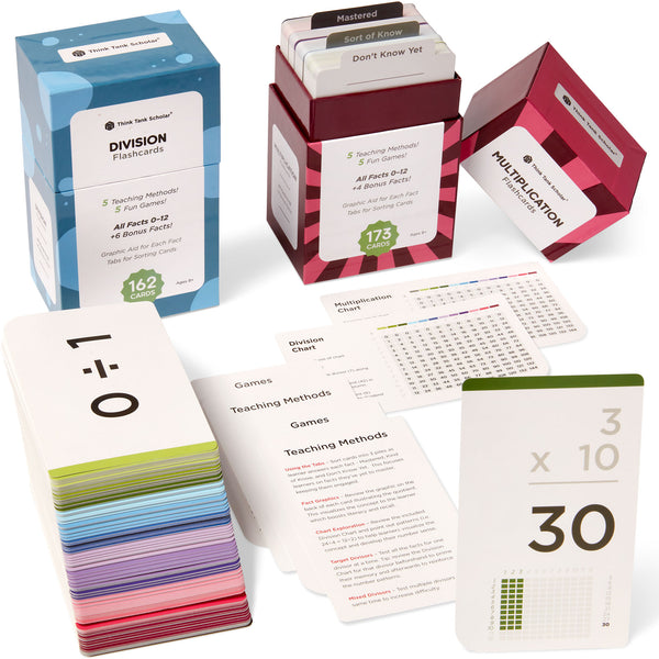 335 Multiplication and Division Flash Cards Bundle Pack | All Facts 0-12 |  Color Coded