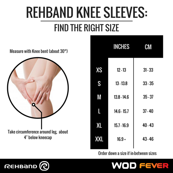 How to Measure for Knee Sleeves Dual Rehband RX Knee Sleeves