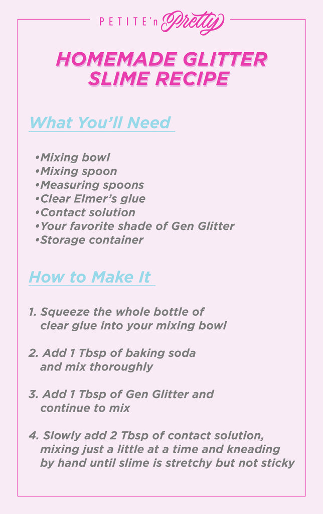 How to make glitter slime