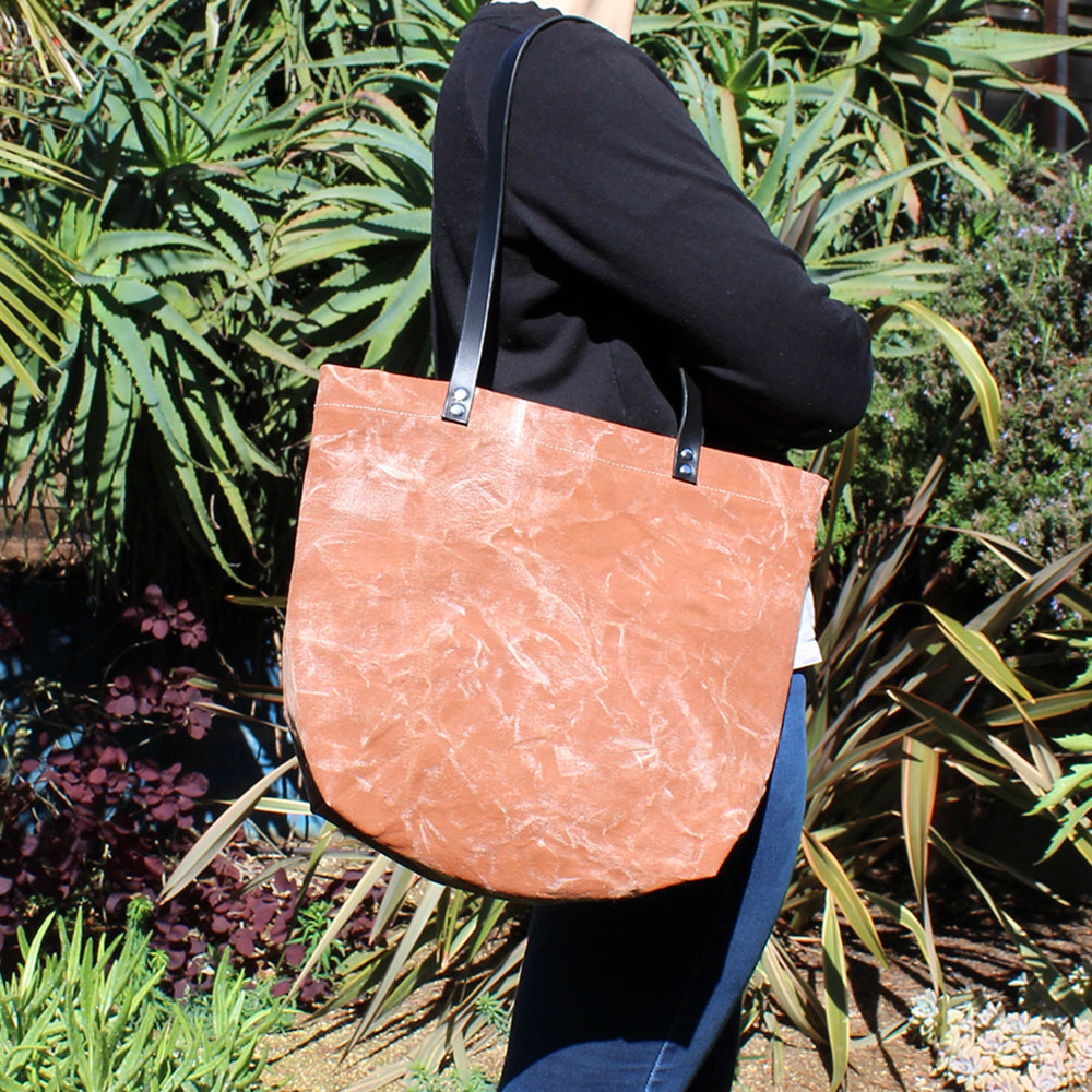 burnt orange tote bag