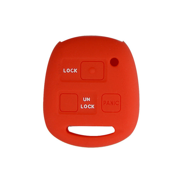 PhoneNatic Silikon Schlüssel Hülle kompatibel mit der Toyota Land Cruiser 3-Tasten Fernbedienung in schwarz Funkschlüssel 3-Key