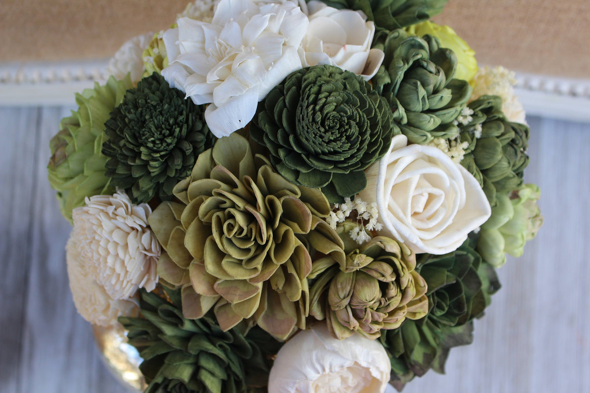 Succulent Sola Flower Bouquet Made To Order Wedding Bridal Bouquet Solaflowerstore 7724