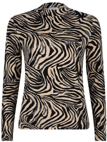 Zenna Zebra Shirt - Black