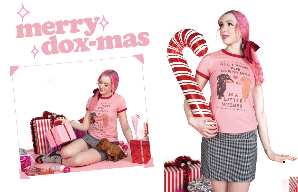 dachshund christmas shirts for christmas photoshoot