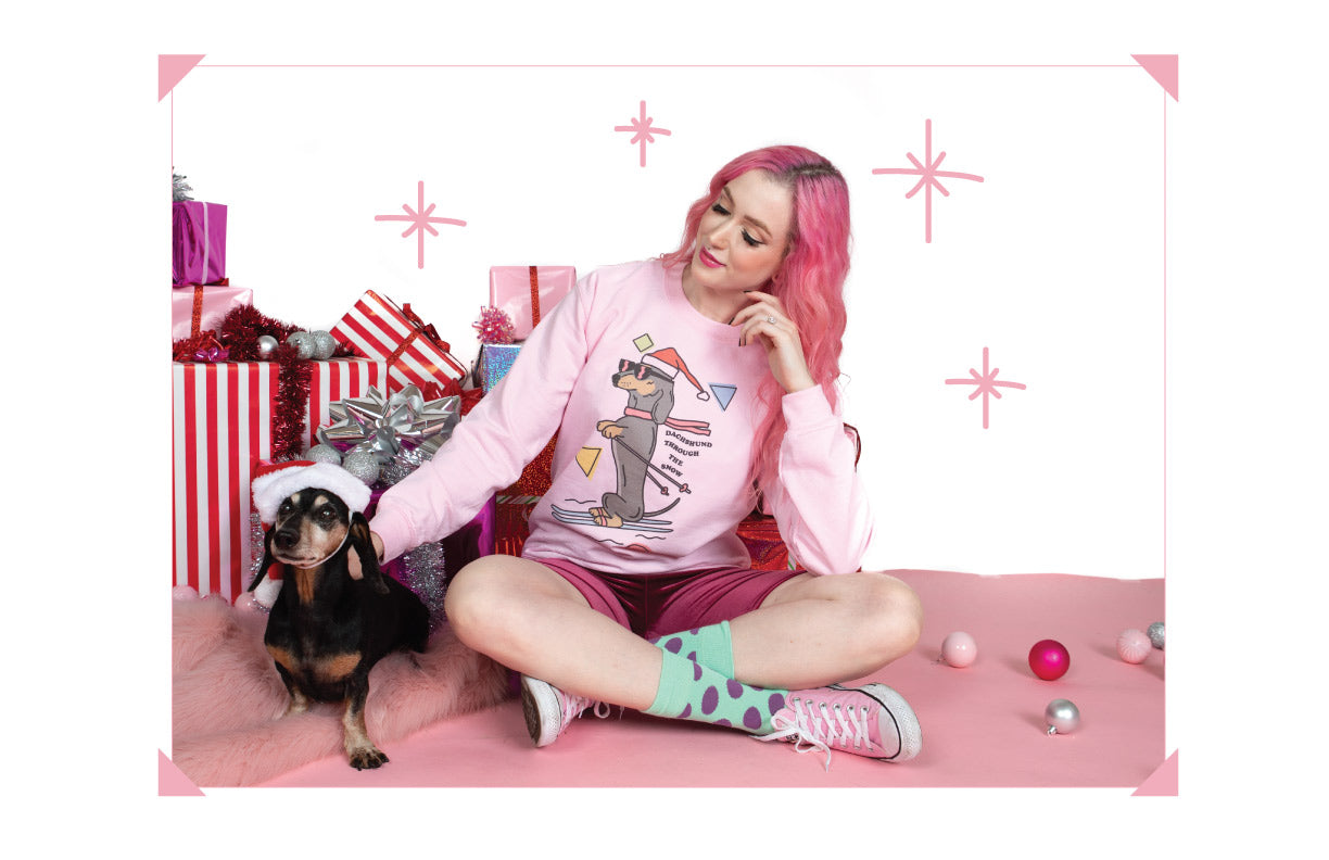 dachshund christmas shirts for christmas photoshoot