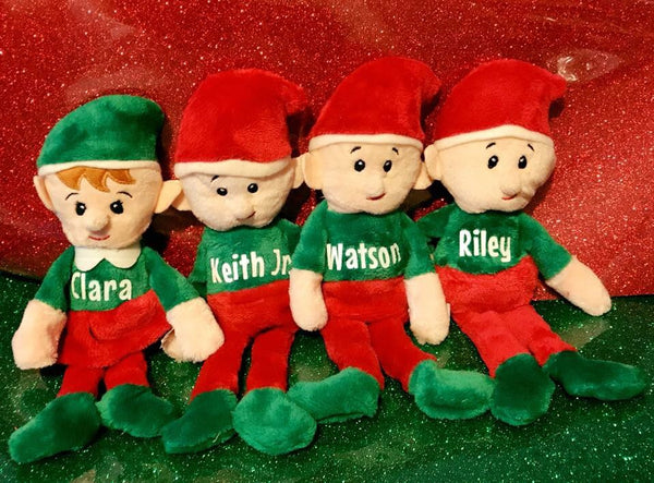 plush christmas elves