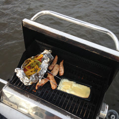 Raclette on the boat's grill