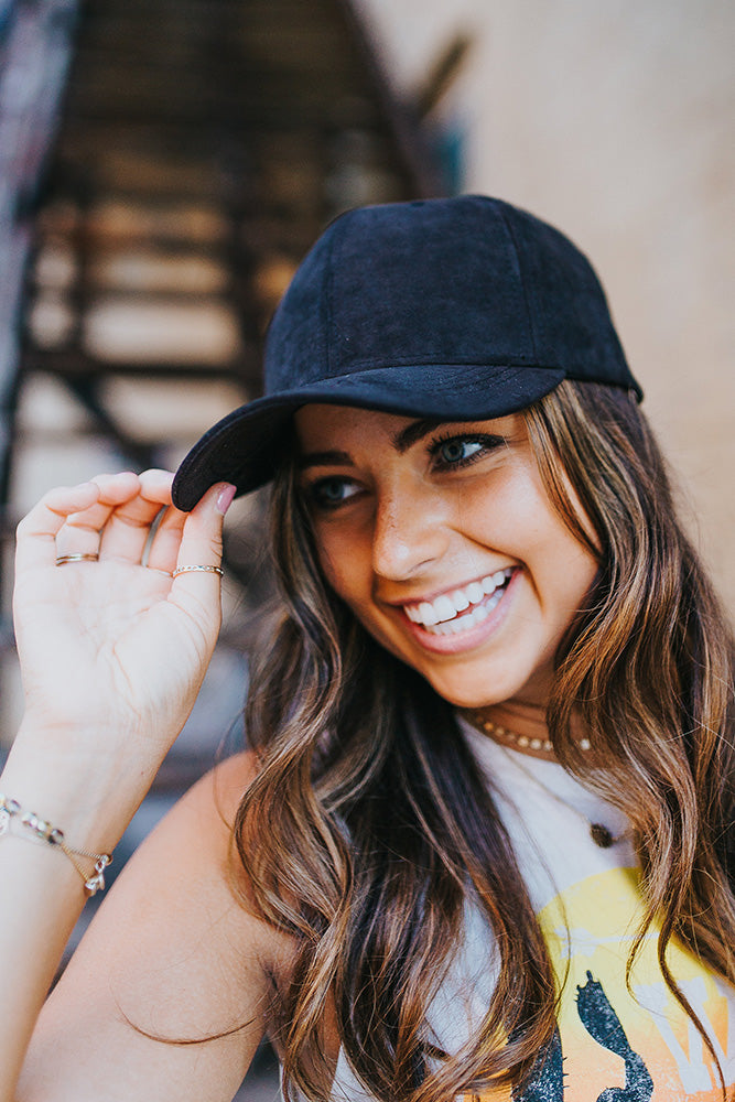 Suede Ball Cap