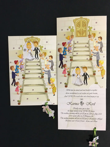 Wedding Invitation With Illustrations