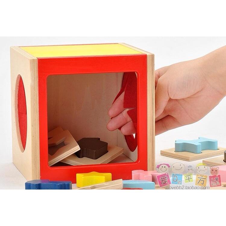 Wooden Blocks Shape Sorting Intellectual Toy-Genuine Wooden Toys