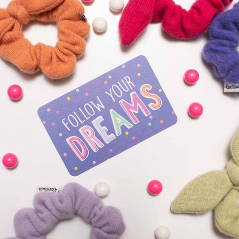 Follow Your Dreams With Colorful Bow Scrunchies