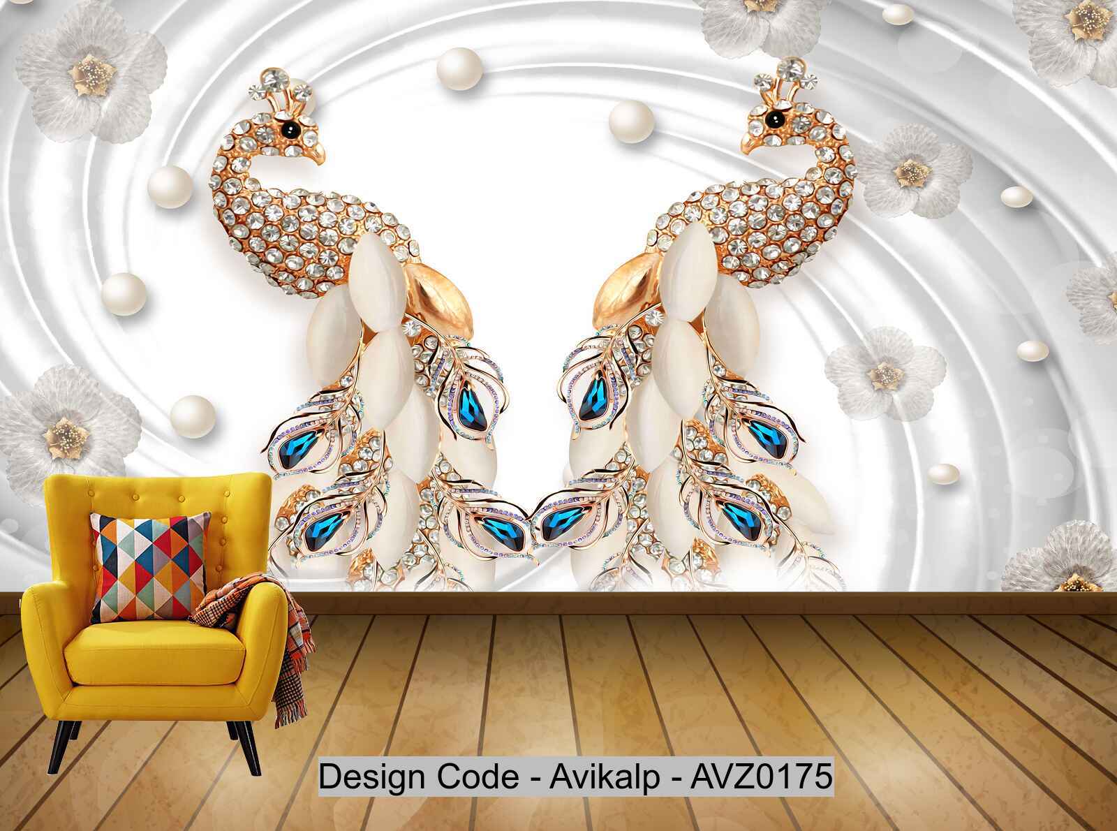Avikalp Exclusive AVZ0175 3d Beautiful Aesthetic Pearl Flower Diamond –  Avikalp International - 3D Wallpapers
