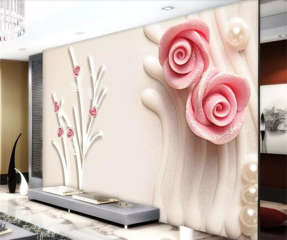 Avikalp Exclusive AWZ0320 3D Wallpaper Mural Pink Rose Stereo Branches –  Avikalp International - 3D Wallpapers