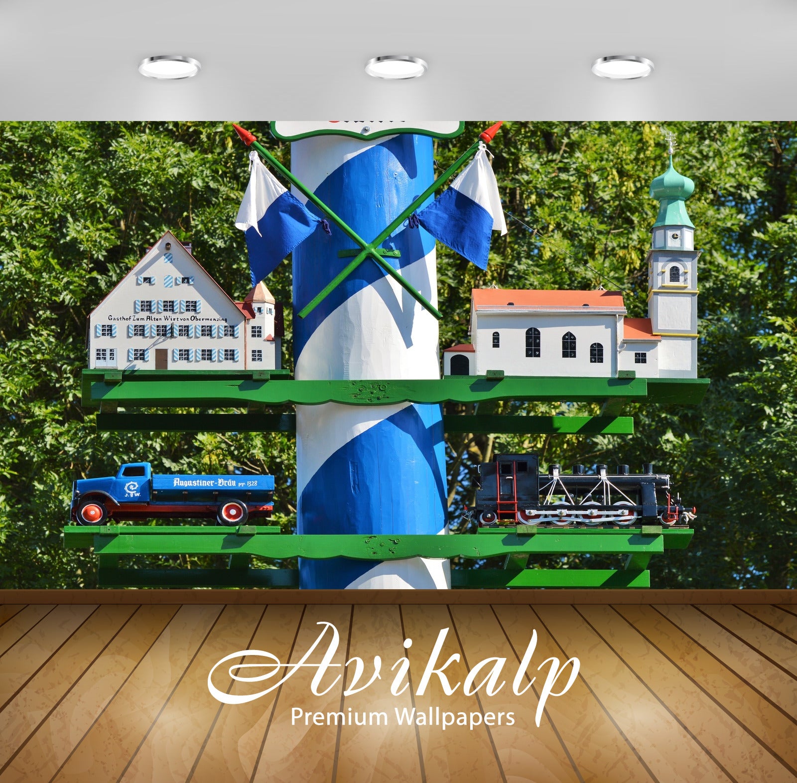 Avikalp Exclusive Premium maypole HD Wallpapers for Living room, Hall, –  Avikalp International - 3D Wallpapers