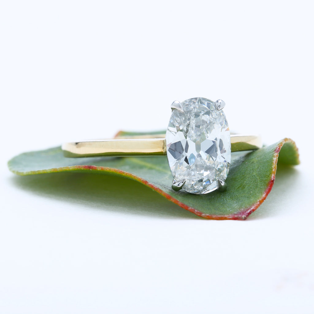 Tulum is a timeless and beautiful newly-made diamond solitaire engagement ring crafted locally in downtown Los Angeles.