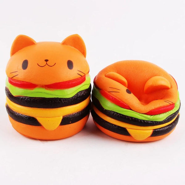 hamburger cat plush