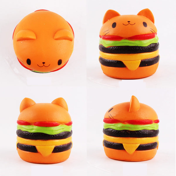 hamburger cat plush