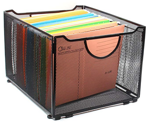 Filing cabinet and folders for back to school
