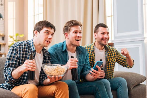 Group of Friends Watching AFL Football