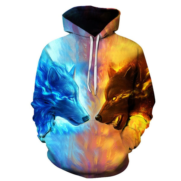 galaxy hoodie wolf