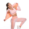 Ensemble Fitness Rose Pastel 3 Pièces-Leggings-Urban Corner