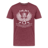 T-shirt Homme Chevaliers du Piston - rouge bordeaux chiné