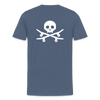 T-shirt Skull Skate - bleu chiné