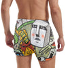 maillot-Graffiti Robots Men's Beach Shorts (Model L70)-Summer Shorts-Urban Corner