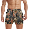maillot-skull roses Men's Beach Shorts (Model L70)-Summer Shorts-Urban Corner