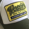 casquette trucker vintage kaki écusson