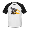 T-shirt baseball manches courtes Homme Turbocharger - blanc/noir