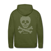 Sweat-shirt à capuche Skull Code Petya - vert olive