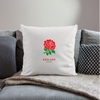 Coussin et housse de 45 x 45 cm England Rugby - blanc nature