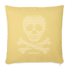 Coussin et housse de 45 x 45 cm Skull Code Petya - jaune délavé