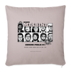 Coussin et housse de 45 x 45 cm Jacques Mesrine 1000 Visages - taupe clair