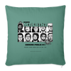 Coussin et housse de 45 x 45 cm Jacques Mesrine 1000 Visages - vert sapin