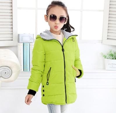 girls green winter coat