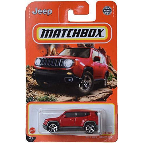 Matchbox 2019 Jeeps Renegade, red 26/100 Toy Choo Choo